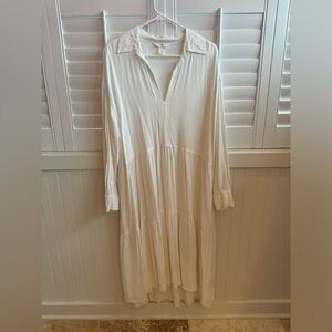 H&M white collared dress